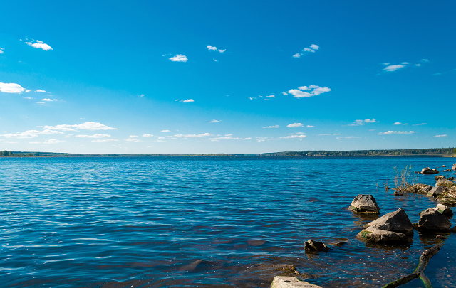 Image of Lake with blue sky